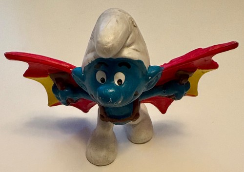 Smurf hang glider figurine - smurf,